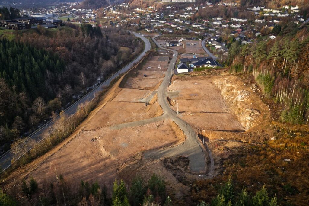 Dronebilde av Østre Rom
