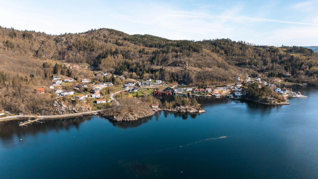 Dronebilde av Svenevik